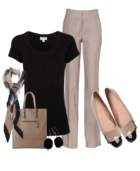 On-Site Chic This is a super cute look for a day with clients, working a trade show, attending meetings on site or for set-up days when you need to look sharp but also be ready to climb a ladder or help with decor.
