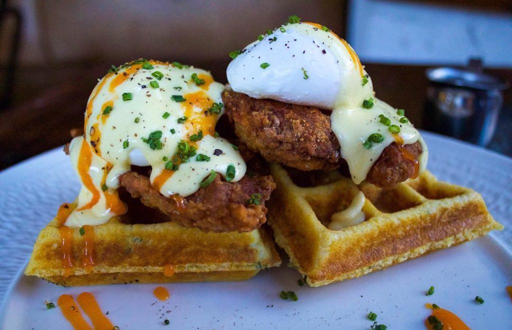Chicken and Waffles for Sunday Brunch by Food Dudes